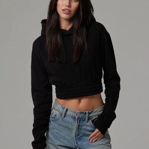 Talentless Cropped Boxing Hoodie Black